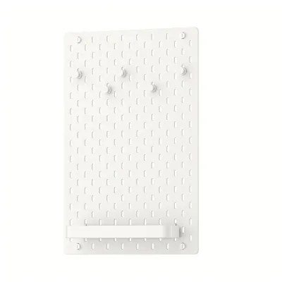 IKEA SKÅDIS (ИКЕА СКОДИС) — Перфорированная панель, комбинация, белая 36x56 см