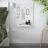 IKEA SKÅDIS (ИКЕА СКОДИС) — Перфорированная панель, комбинация, белая 36x56 см — фото 2