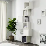 IKEA EKET (ИКЕА ЕКЕТ) — Комбинация настенных шкафов, белая 80x35x210 см — фото 2