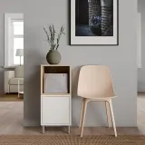 IKEA EKET (ИКЕА ЕКЕТ) — Комбинация шкафов с ножками, белая/имитация беленого дуба 35x35x80 см — фото 3