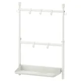 IKEA SUNNERSTA (ИКЕА СУННЕРСТА) — Кухонный органайзер, комплект, без сверления/сушилка/крючок белый — фото 1