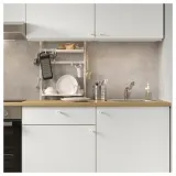 IKEA SUNNERSTA (ИКЕА СУННЕРСТА) — Кухонный органайзер, комплект, без сверления/сушилка/крючок белый — фото 4