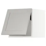 IKEA METOD (ИКЕА МЕТОД) — Шкаф навесной горизонтальный, белый/Лерхюттан светло-серый 40x40 см — фото 1