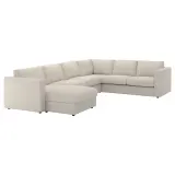 IKEA VIMLE (ИКЕА ВИМЛЕ) — Чехол на угловой диван 5-местный с шезлонгом, Гуннаред бежевый — фото 3