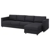IKEA VIMLE (ИКЕА ВИМЛЕ) — Чехол на диван 4-местный с шезлонгом, Хилларед антрацит — фото 2
