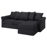 IKEA GRÖNLID (ИКЕА ГРЁНЛИД) — Чехол на диван 3-местный с шезлонгом, Хилларед антрацит — фото 2