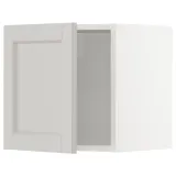 IKEA METOD (ИКЕА МЕТОД) — Шкаф навесной, белый/Лерхюттан, светло-серый 40x40 см — фото 1
