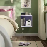 IKEA EKET (ИКЕА ЕКЕТ) — Шкаф настенный, бледно-фиолетовый 35x35x35 см — фото 2