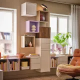 IKEA EKET (ИКЕА ЕКЕТ) — Шкаф настенный, бледно-фиолетовый 35x35x35 см — фото 3