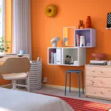 IKEA EKET (ИКЕА ЕКЕТ) — Комбинация настенных шкафов, бледно-фиолетовый/белый 105x35x70 см — фото 2