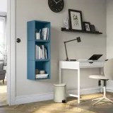 IKEA EKET (ИКЕА ЕКЕТ) — Комбинация настенных шкафов, тёмный серо-синий 70x25x105 см — фото 2