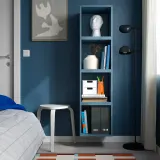 IKEA EKET (ИКЕА ЕКЕТ) — Комбинация подвесных шкафов, тёмный серо-синий 140x35x35 см — фото 3