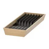 IKEA UPPDATERA (ИКЕА УППДАТЕРА) — Лоток с вкладышем для ножей, светлый бамбук/антрацит 20x50 см — фото 1