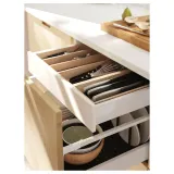 IKEA UPPDATERA (ИКЕА УППДАТЕРА) — Лоток с вкладышем для ножей, светлый бамбук/антрацит 20x50 см — фото 3