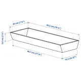 IKEA UPPDATERA (ИКЕА УППДАТЕРА) — Лоток с вкладышем для ножей, светлый бамбук/антрацит 20x50 см — фото 4