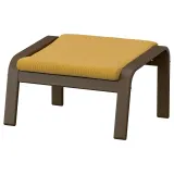 IKEA POÄNG (ИКЕА ПОЭНГ) - Пуф для ног - орех/Келинге тёмно-жёлтый — фото 1