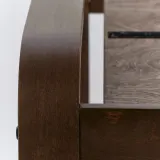 IKEA POÄNG (ИКЕА ПОЭНГ) - Пуф для ног - орех/Келинге тёмно-жёлтый — фото 2