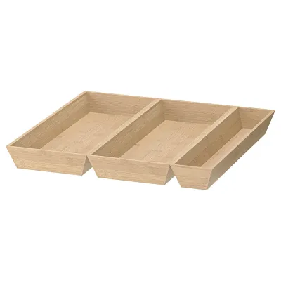 IKEA UPPDATERA (ИКЕА УППДАТЕРА) — Вкладыш для ящика, 3 предмета, бамбук 50x50 см