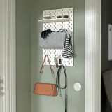 IKEA SKÅDIS (ИКЕА СКОДИС) — Комбинация перфорированных панелей, серый/белый — фото 2