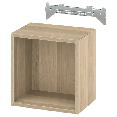 IKEA EKET (ИКЕА ЕКЕТ) — Шкаф настенный, имитация дуба, бейцованного в белый цвет 35x25x35 см
