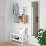 IKEA EKET (ИКЕА ЕКЕТ) — Шкаф настенный, имитация дуба, бейцованного в белый цвет 35x25x35 см — фото 3