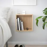 IKEA EKET (ИКЕА ЕКЕТ) — Шкаф настенный, имитация дуба, бейцованного в белый цвет 35x25x35 см — фото 4