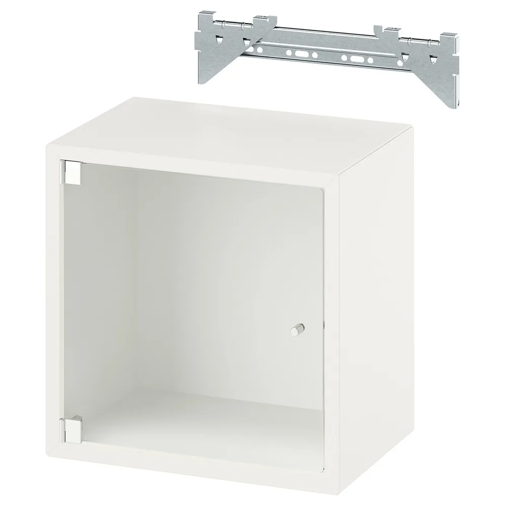IKEA EKET (ИКЕА ЕКЕТ) — Шкаф навесной со стеклянной дверью, белый 35x25x35 см