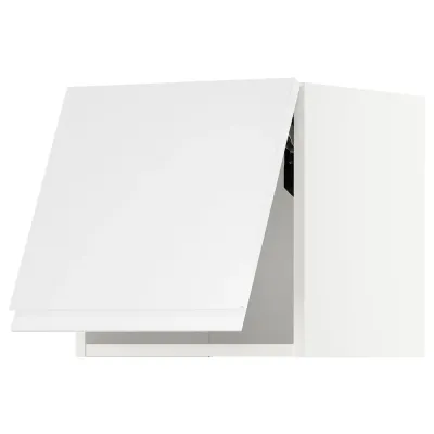 IKEA METOD (ИКЕА МЕТОД) — Шкаф навесной горизонтальный, белый/Воксторп глянцевый белый 40x40 см