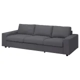 IKEA VIMLE (ИКЕА ВИМЛЕ) — Чехол на раскладной диван 3-местный, с широкими подлокотниками/Гуннаред средне-серый — фото 3
