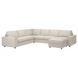 IKEA VIMLE (ИКЕА ВИМЛЕ) — Чехол на угловой диван 5-местный, с шезлонгом и широкими подлокотниками/Гуннаред бежевый — фото 3