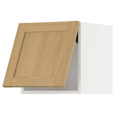 IKEA METOD (ИКЕА МЕТОД) — Шкаф навесной горизонтальный, белый/Форсбака дуб 40x40 см