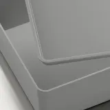 IKEA KUGGIS (ИКЕА КУГГИС) — Контейнер с крышкой, светло-серый 18x26x8 см — фото 3