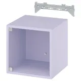IKEA EKET (ИКЕА ЕКЕТ) — Шкаф настенный со стеклянной дверцей, бледно-фиолетовый 35x35x35 см — фото 1