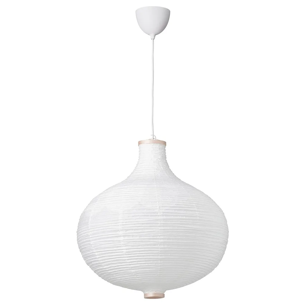 IKEA RISBYN (ИКЕА РИСБЙН) — / HAVSDJUP Лампа подвесная, в форме луковицы/белая 57 см