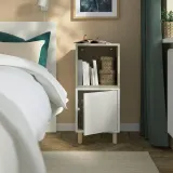 IKEA EKET (ИКЕА ЕКЕТ) — Комбинация шкафов с ножками, белый бежевый/дерево 35x35x80 см — фото 2