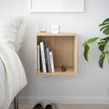 IKEA EKET (ИКЕА ЕКЕТ) — Шкаф навесной, имитация дуба, окрашенного в белый цвет, 35x35x35 см — фото 3