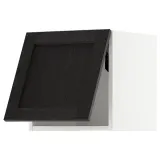 IKEA METOD (ИКЕА МЕТОД) — Шкаф навесной горизонтальный, белый/Лерхюттан, окрашенный в чёрный цвет, 40x40 см — фото 1