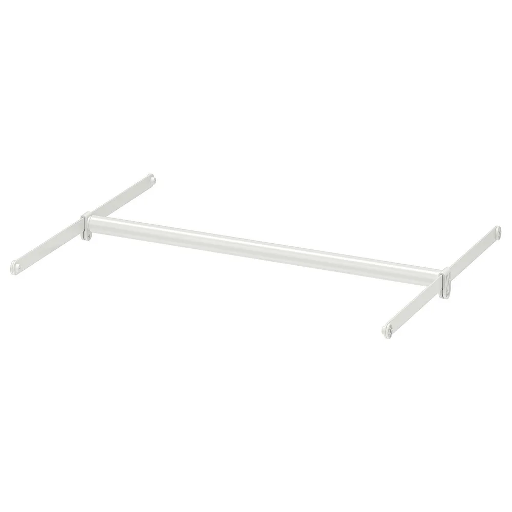IKEA HJÄLPA (ИКЕА ХЙЭЛПА) — Штанга для одежды + 2 направляющие для подвешивания, регулируемые/белый 60-100x55 см
