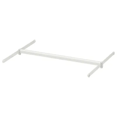 IKEA HJÄLPA (ИКЕА ХЙЭЛПА) — Штанга для одежды + 2 направляющие для подвешивания, регулируемые/белый 60-100x55 см