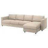 IKEA VIMLE (ИКЕА ВИМЛЕ) — Чехол на диван 4-местный, с шезлонгом/Хилларед бежевый — фото 2