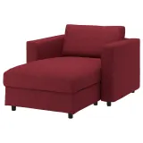 IKEA VIMLE (ИКЕА ВИМЛЕ) — Чехол на шезлонг, Лейде красно-коричневый — фото 2