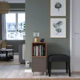 IKEA EKET (ИКЕА ЕКЕТ) — Комбинация шкафов на ножках, тёмно-серый/орех 35x35x80 см — фото 3
