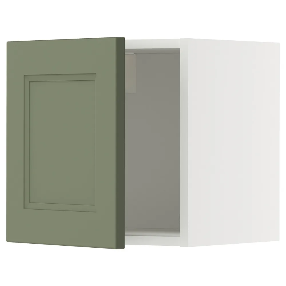 IKEA METOD (ИКЕА МЕТОД) — Шкаф навесной, белый/Акстад серо-зелёный 40x40 см
