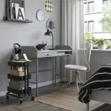 IKEA RÅSKOG (ИКЕА РОСКОГ) — / NORRÅVA Тележка с крышкой, чёрная 28x38x61 см — фото 4