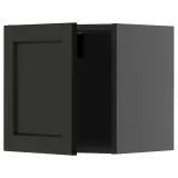 IKEA METOD (ИКЕА МЕТОД) — Шкаф навесной, чёрно-серый/Лерхюттан чёрная морилка 40x40 см — фото 1
