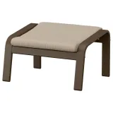 IKEA POÄNG (ИКЕА ПОЭНГ) - Подставка для ног - орех/Келинге бежевый — фото 1