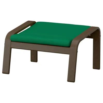IKEA POÄNG  (ИКЕА ПОЭНГ)  -  Подставка для ног - орех/Виссле глубокий зелёный