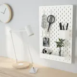 IKEA SKÅDIS (ИКЕА СКОДИС) — Перфорированная панель комбинация, белая 36x56 см — фото 2