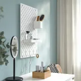 IKEA SKÅDIS (ИКЕА СКОДИС) — Перфорированная панель комбинация, белая 36x56 см — фото 3