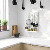 IKEA SKÅDIS (ИКЕА СКОДИС) — Перфорированная панель комбинация, белая 36x56 см — фото 4